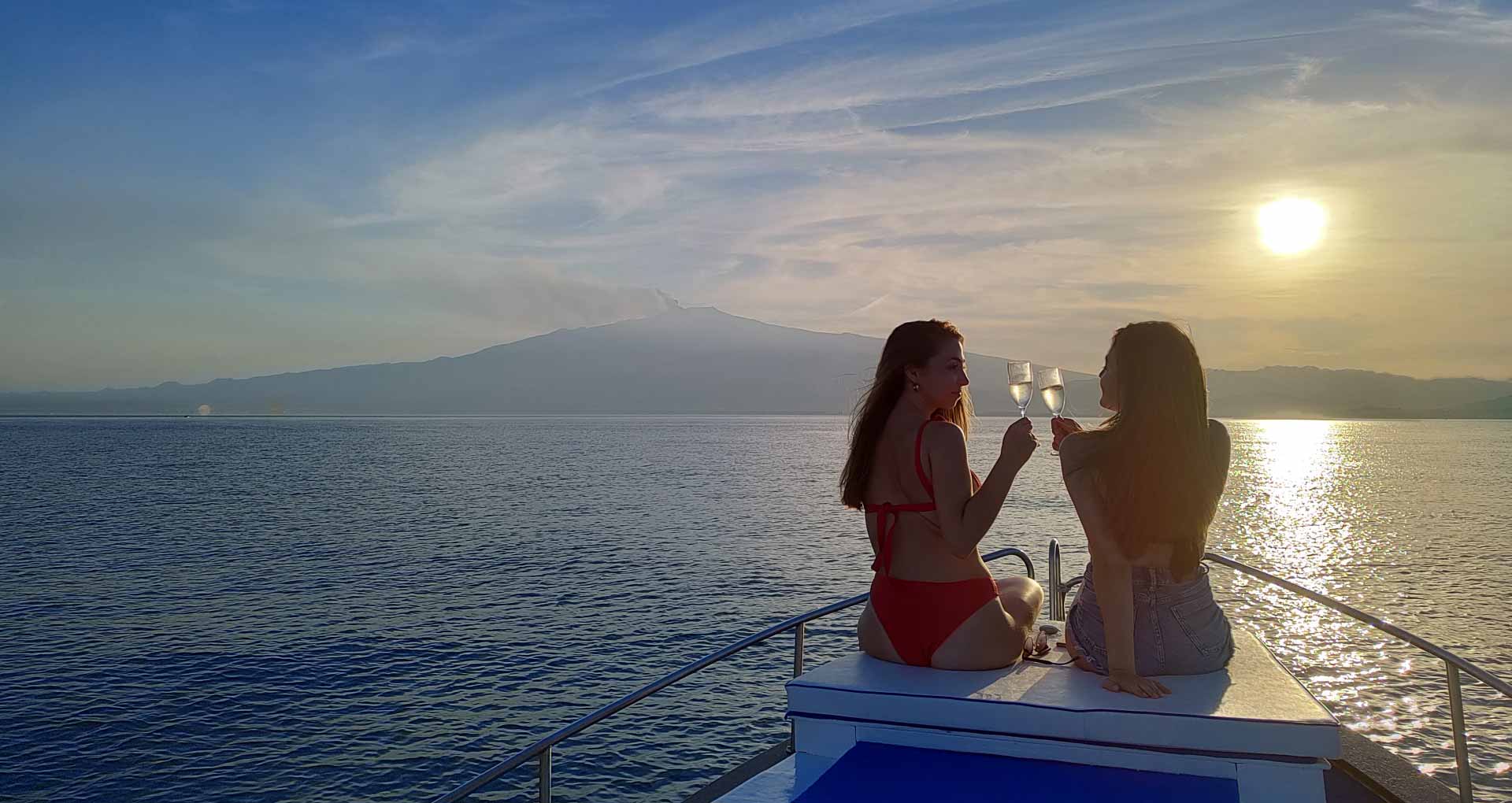 Drink aboard on Taormina charter